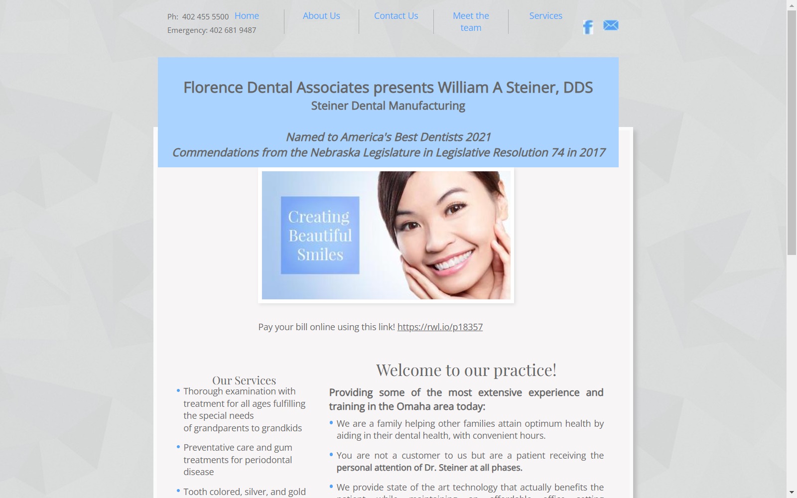 steinerdental.net screenshot