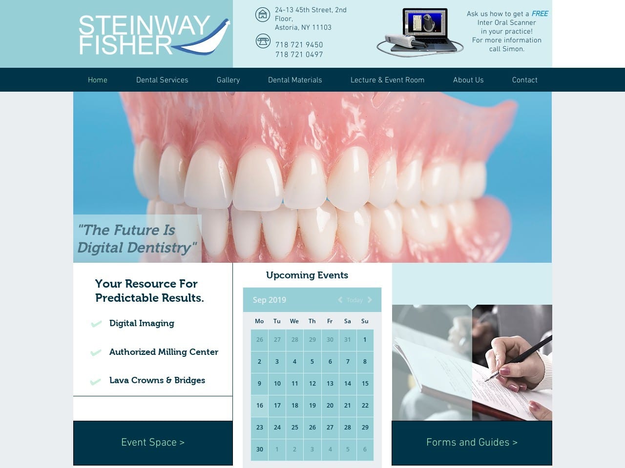 Steinway Dental Website Screenshot from steinwaydental.com