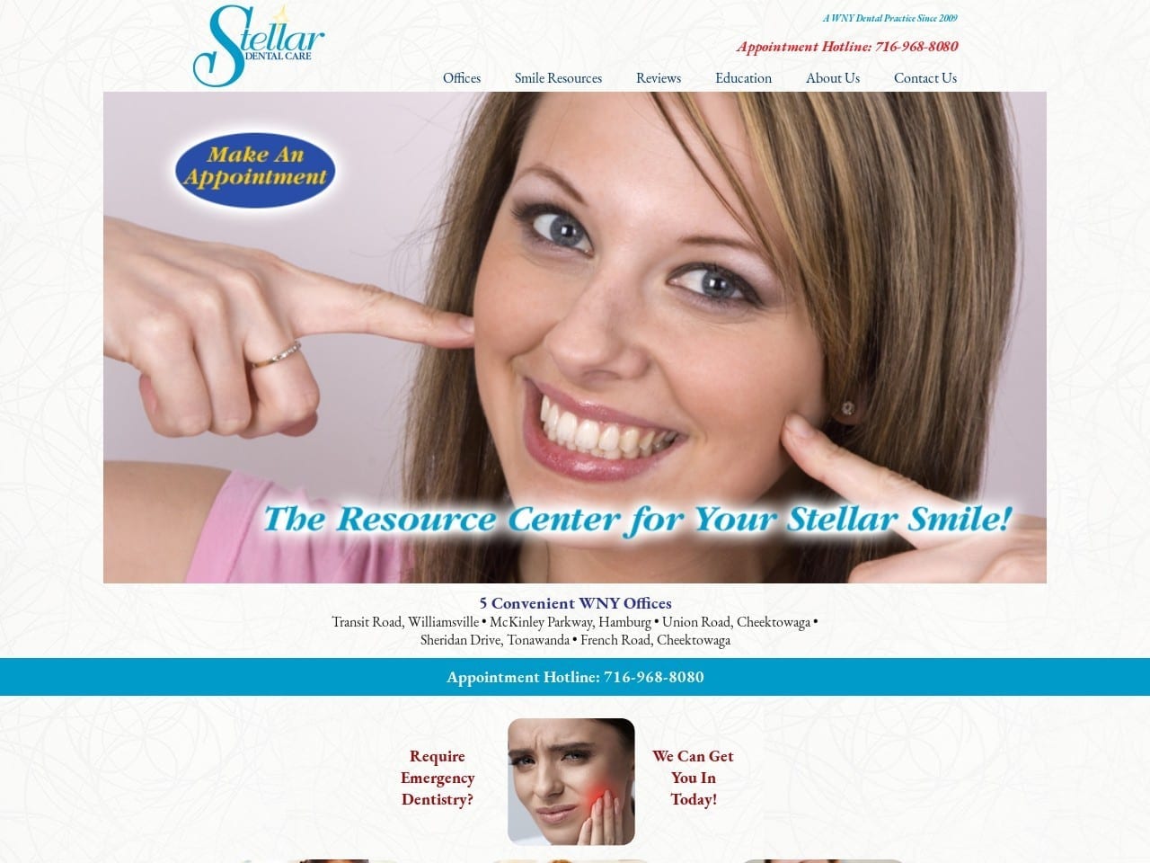 Stellar Dental Care Website Screenshot from stellardentalcare.com