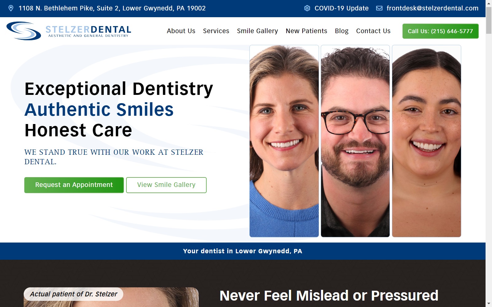 stelzerdental.com screenshot