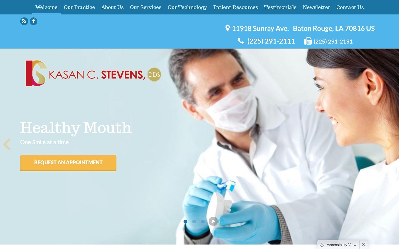 stevensdental.com screenshot