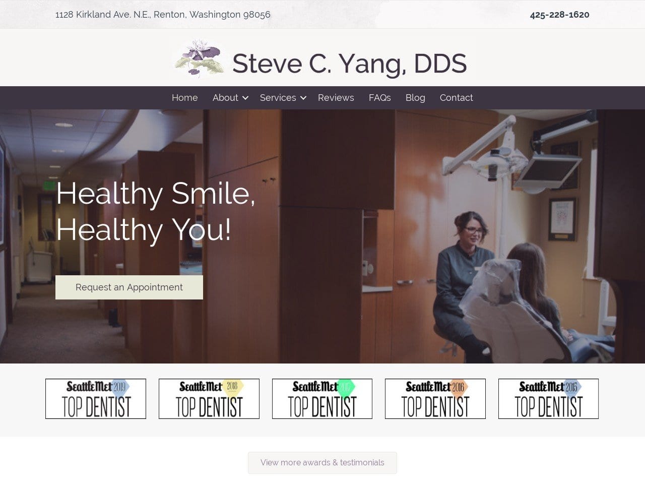 Dr. Steve C. Yang DDS Website Screenshot from steveyangdds.com