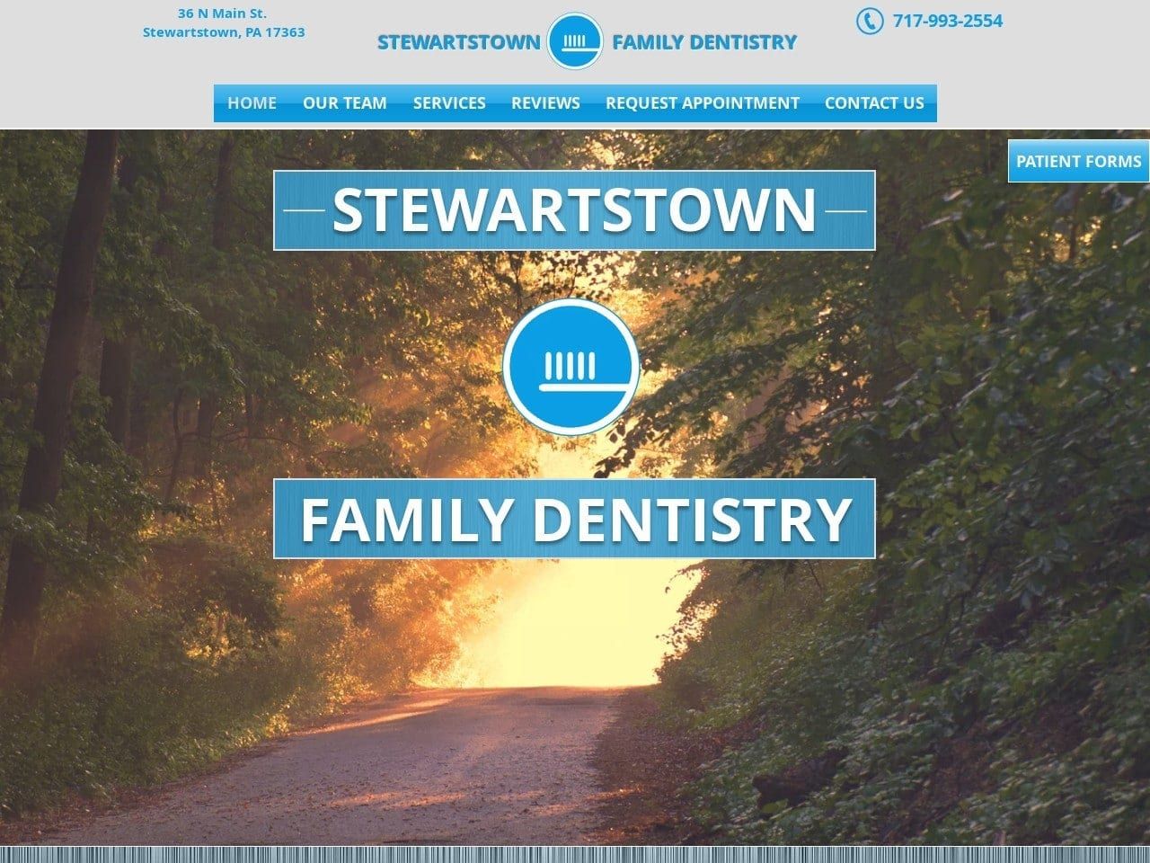 Dr. David F. Williams DDS Website Screenshot from stewartstowndentistry.com