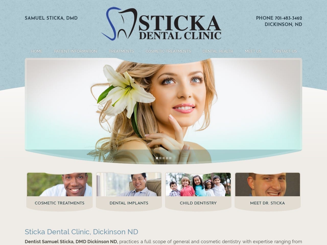 Sticka Dental Clinic P.C. Website Screenshot from stickadental.com