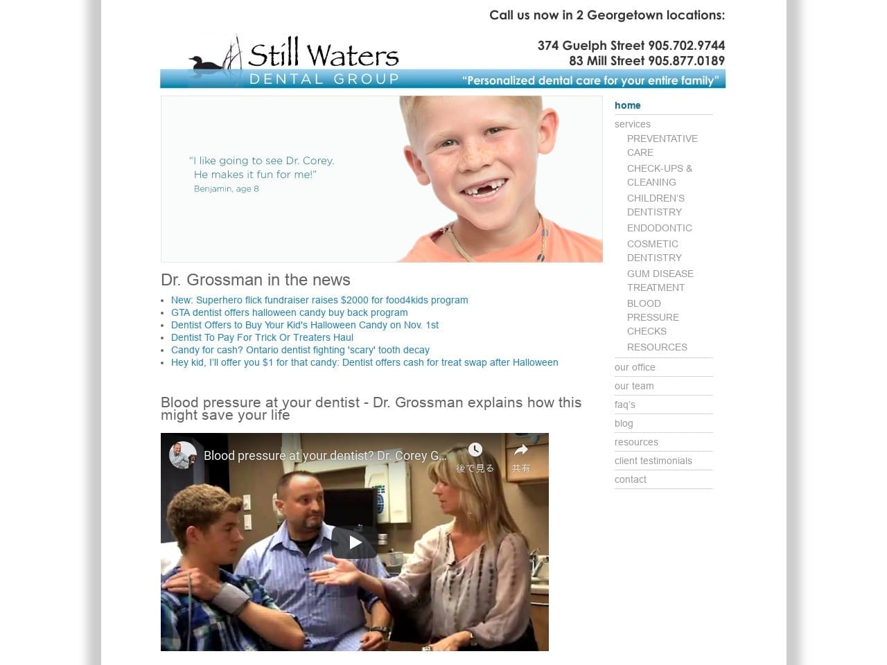 Stillwaters Dental Website Screenshot from stillwatersdental.com