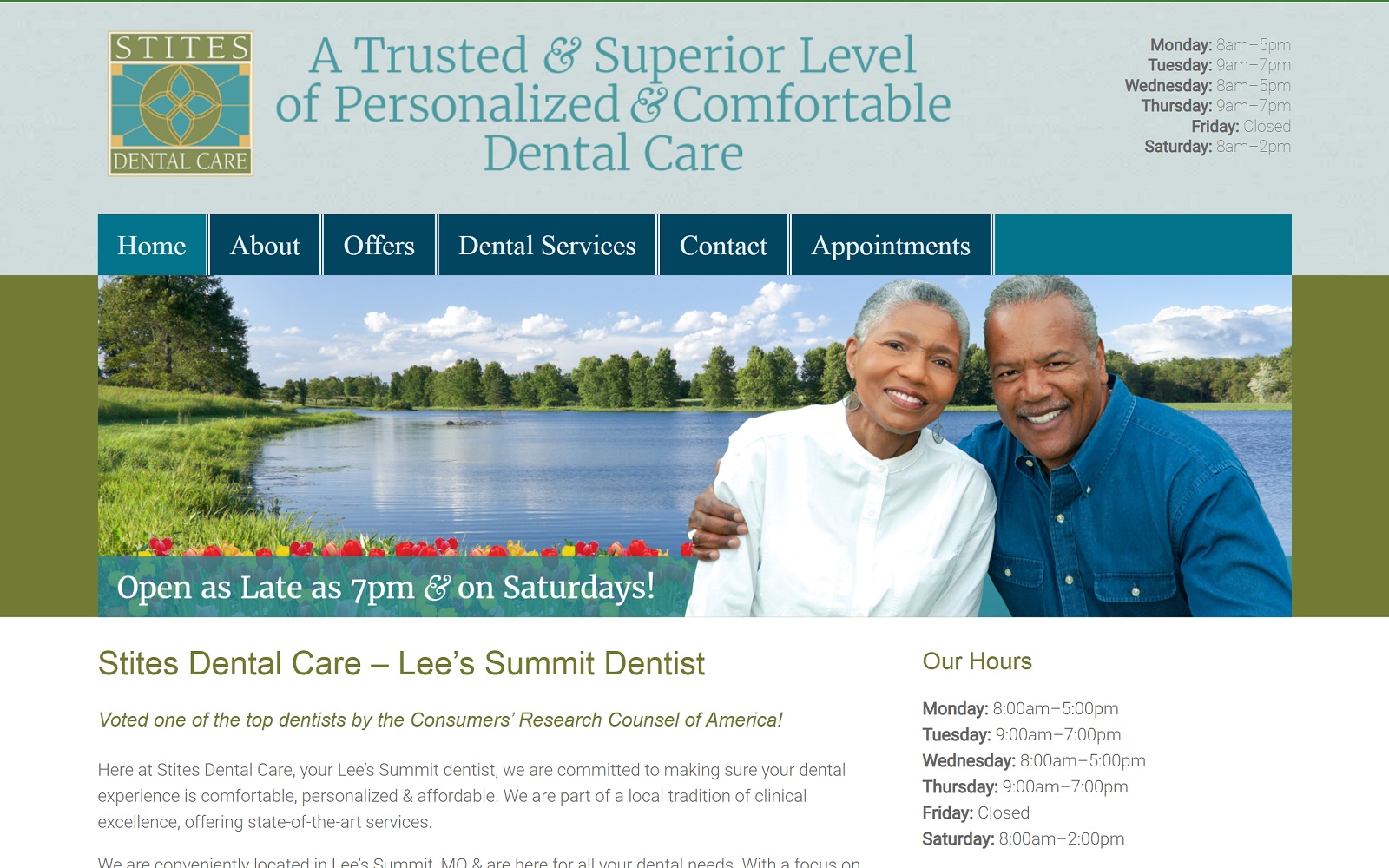 stitesdentalcare.com screenshot