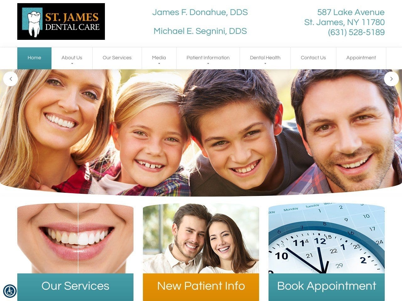 Stjames Dental Care Website Screenshot from stjamesdentalcare.com