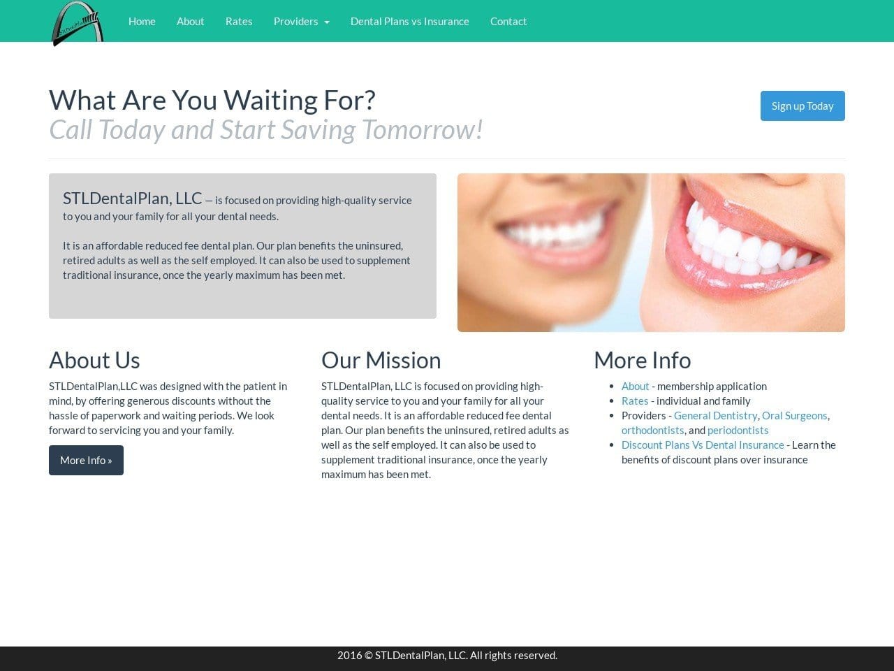 STLDentaPlan Website Screenshot from stldiscountdental.com