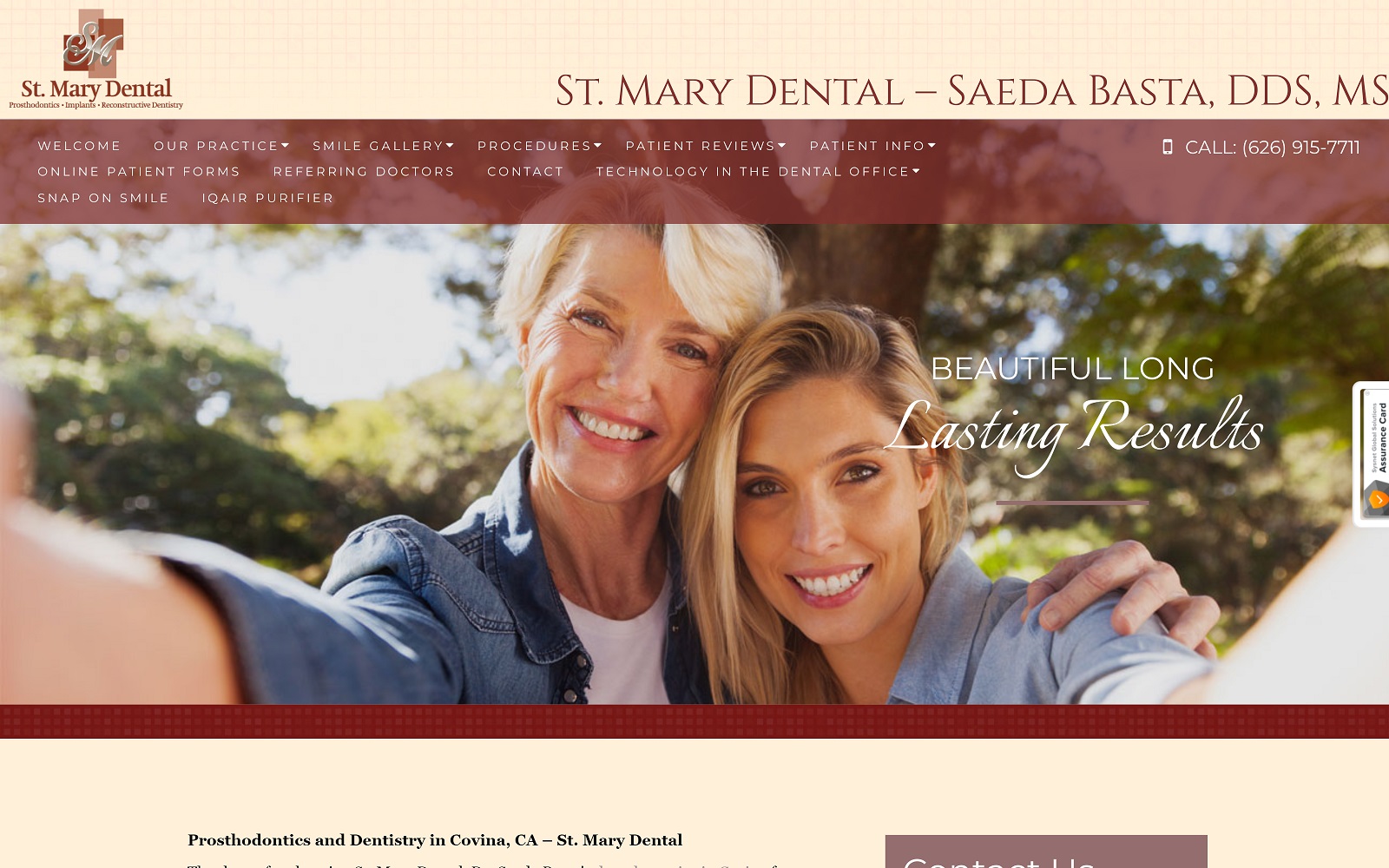 stmarydental.net screenshot