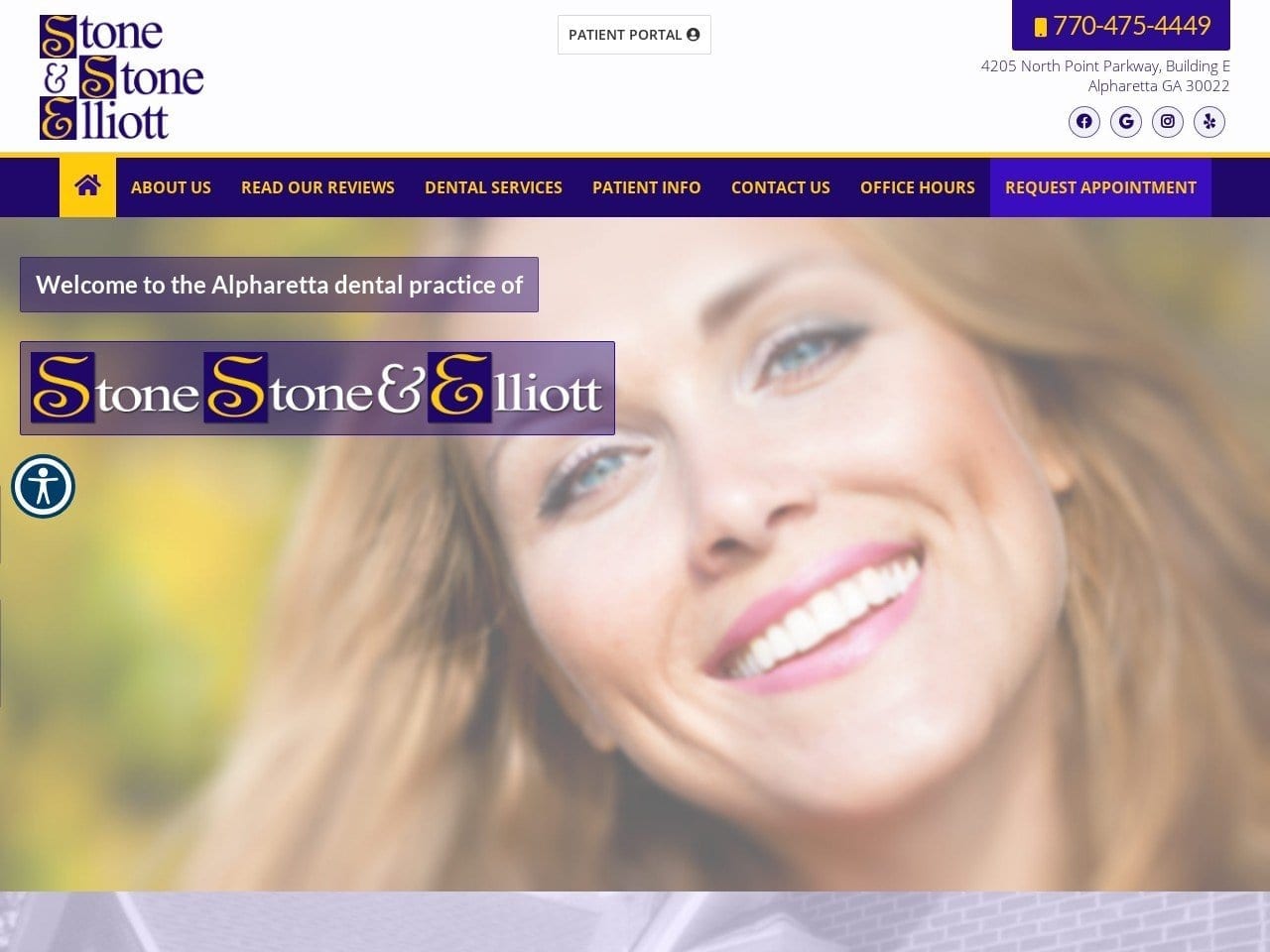 Dr. Renee K. Stone DDS Website Screenshot from stonestoneandelliott.com