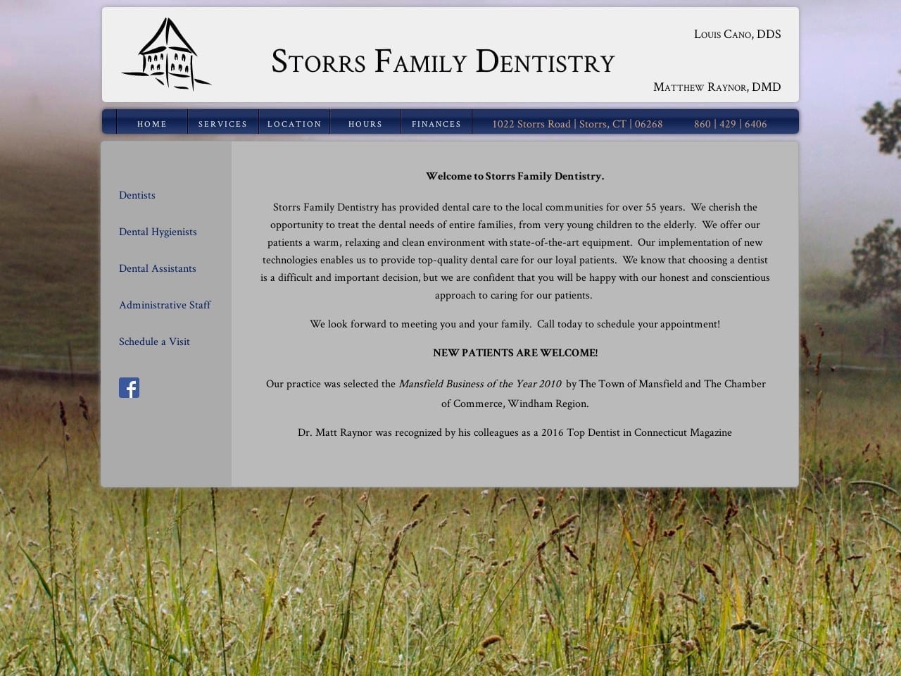 Storrs Family Dentistry Raynor Matthew J DDS Website Screenshot from storrsfamilydentistry.com