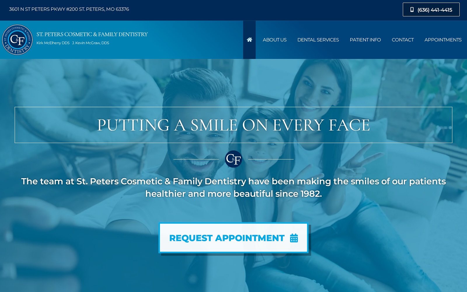 stpeterscosmeticandfamilydentist.com screenshot