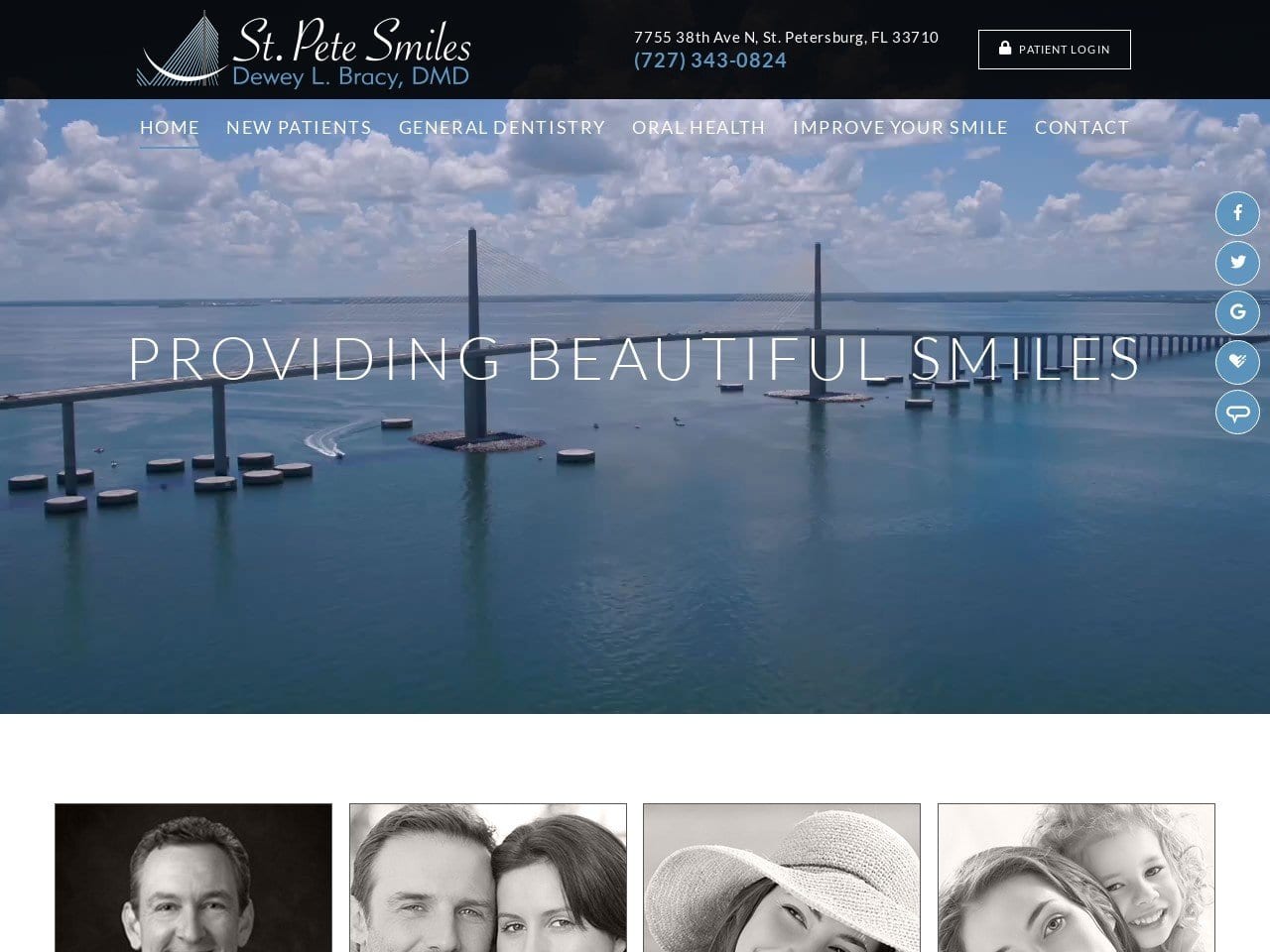 St. Pete Smiles Website Screenshot from stpetesmiles.com