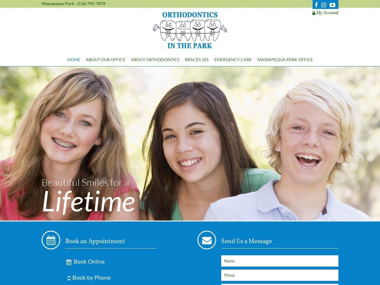 Orthodontics In the Park Website Screenshot from str8smilesbydrjeff.com