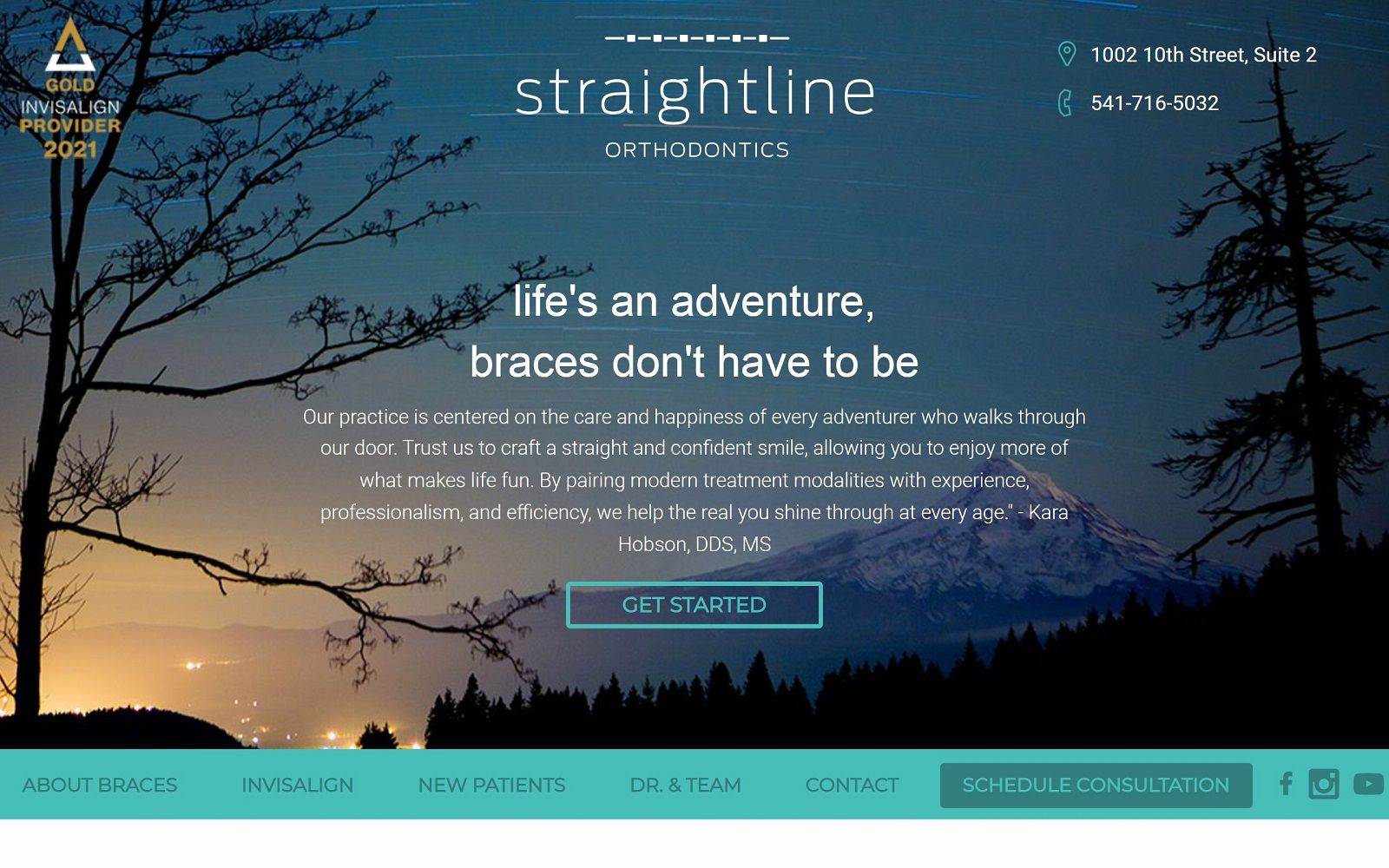 straightlineorthodontics.com screenshot
