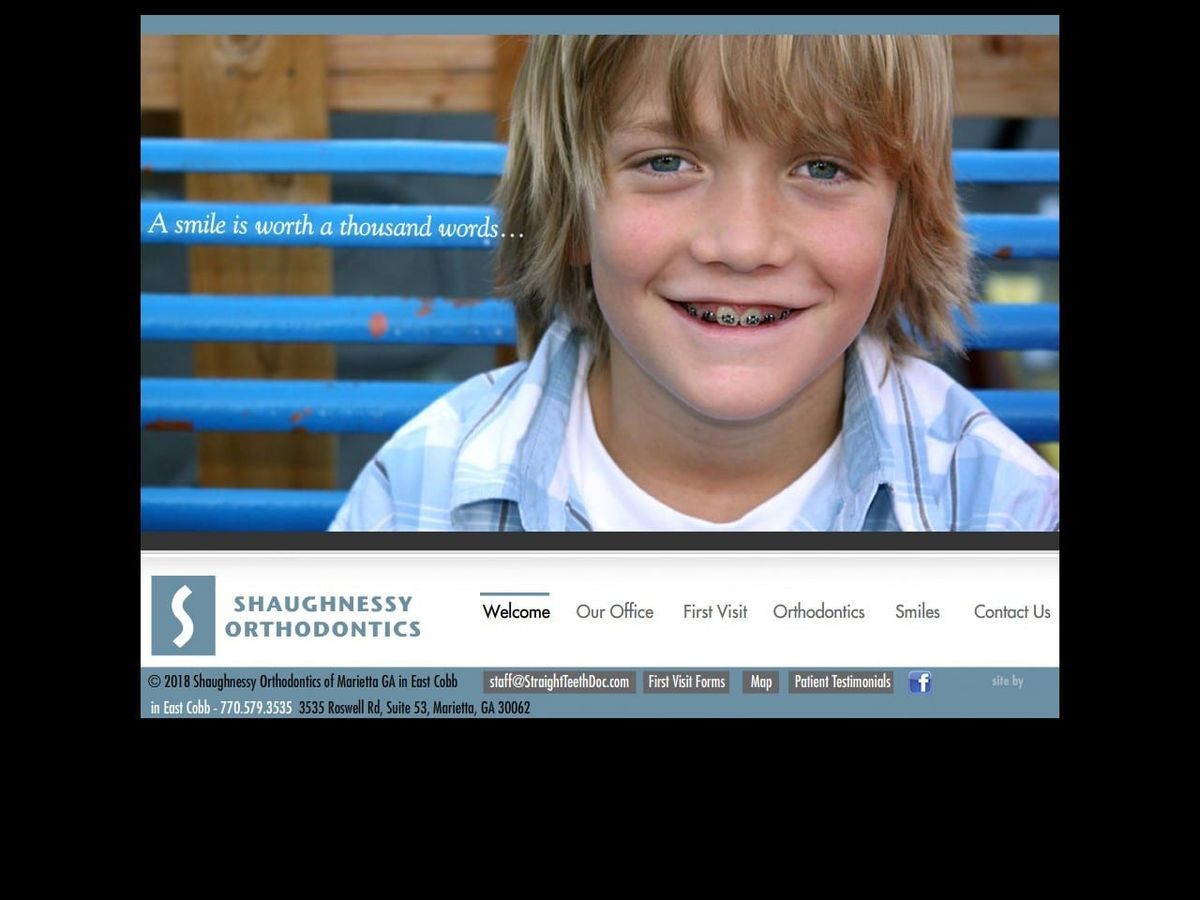 Shaughnessy Orthodontics of Johns Creek LLC Website Screenshot from straightteethdoc.com