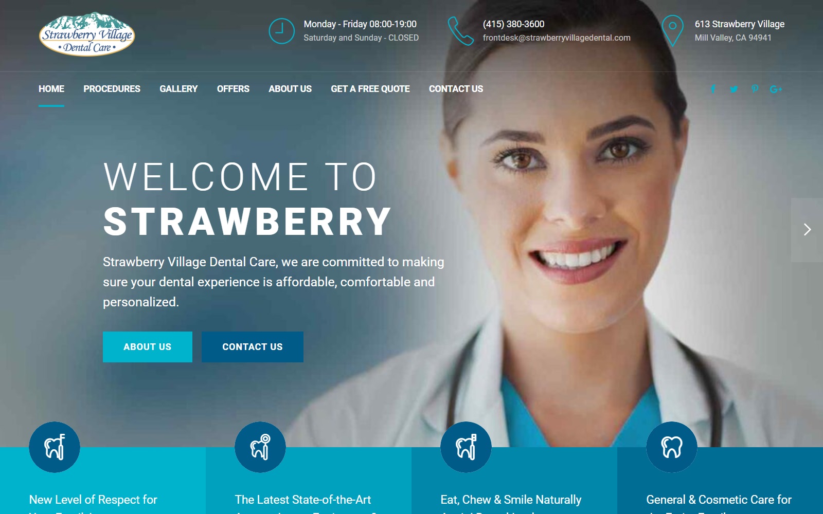 strawberrydental.net screenshot