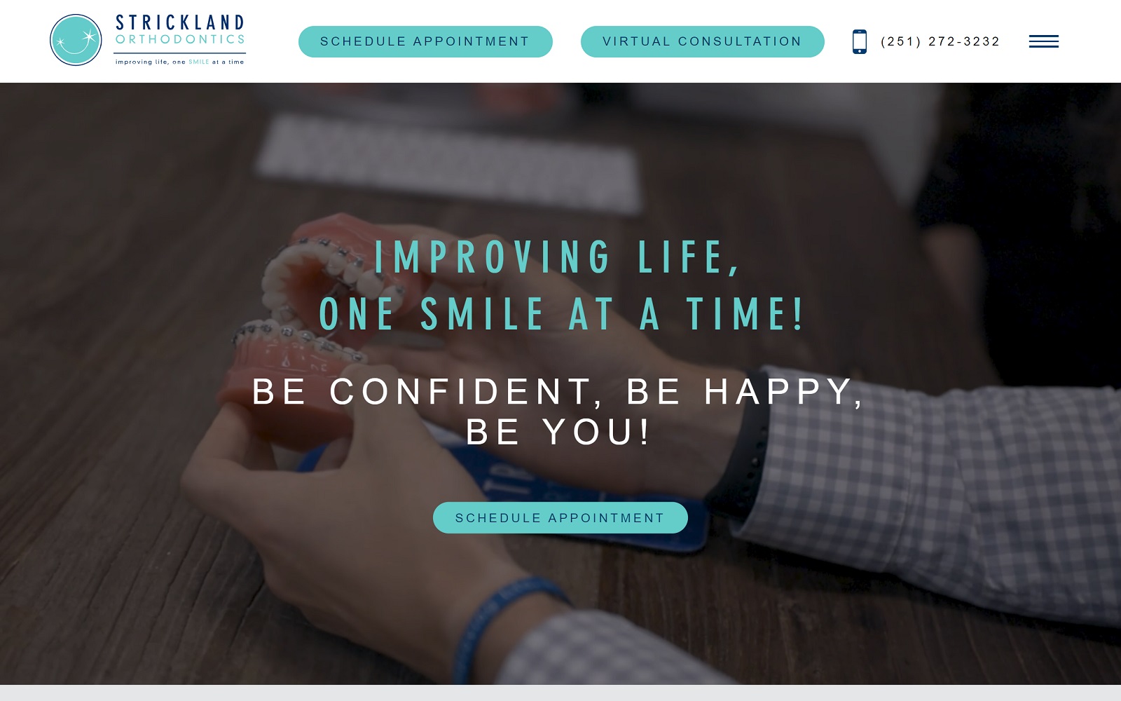 stricklandorthodontics.com screenshot