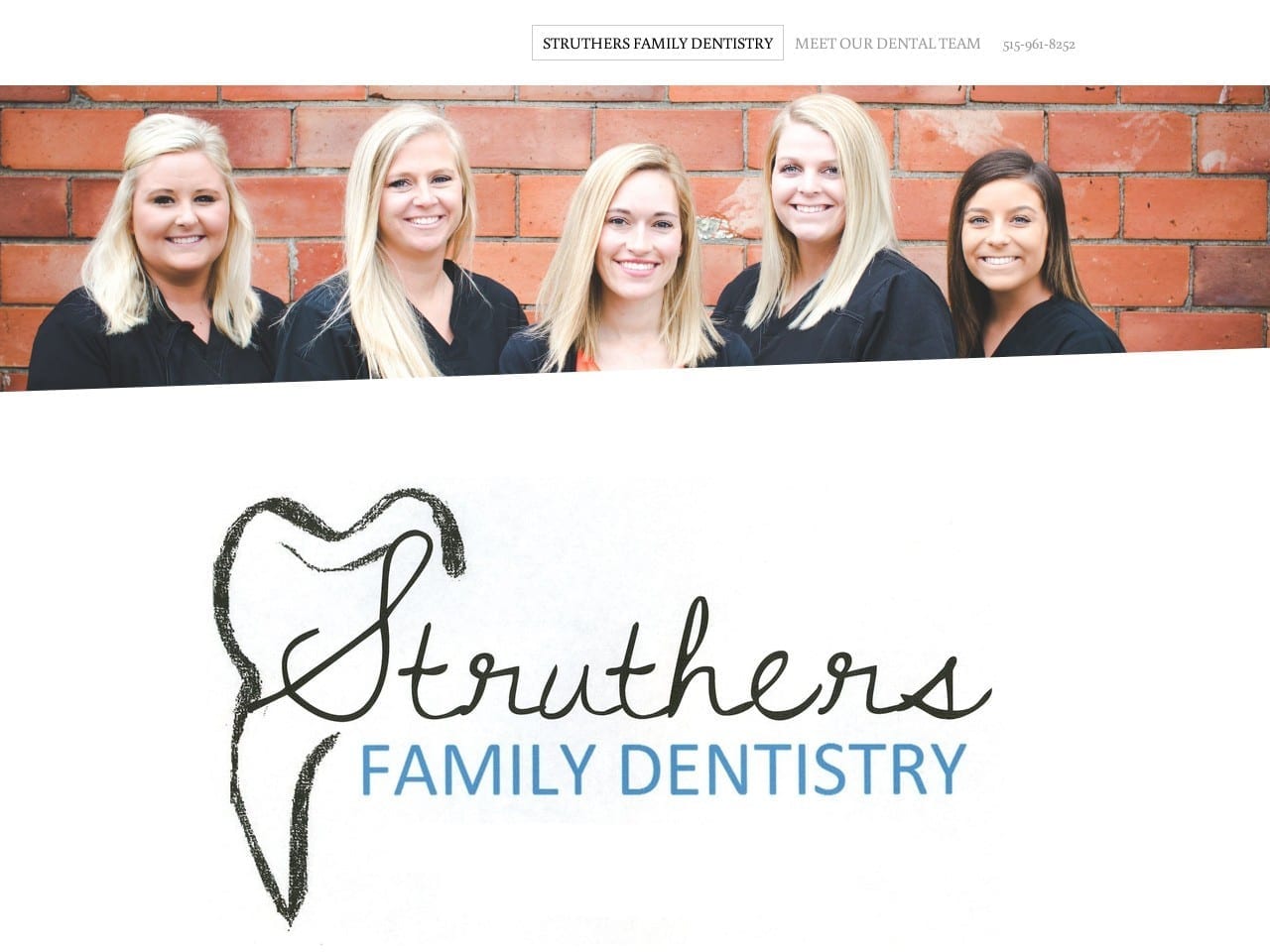 Struthers Family Dentist Website Screenshot from struthersfamilydentistry.com