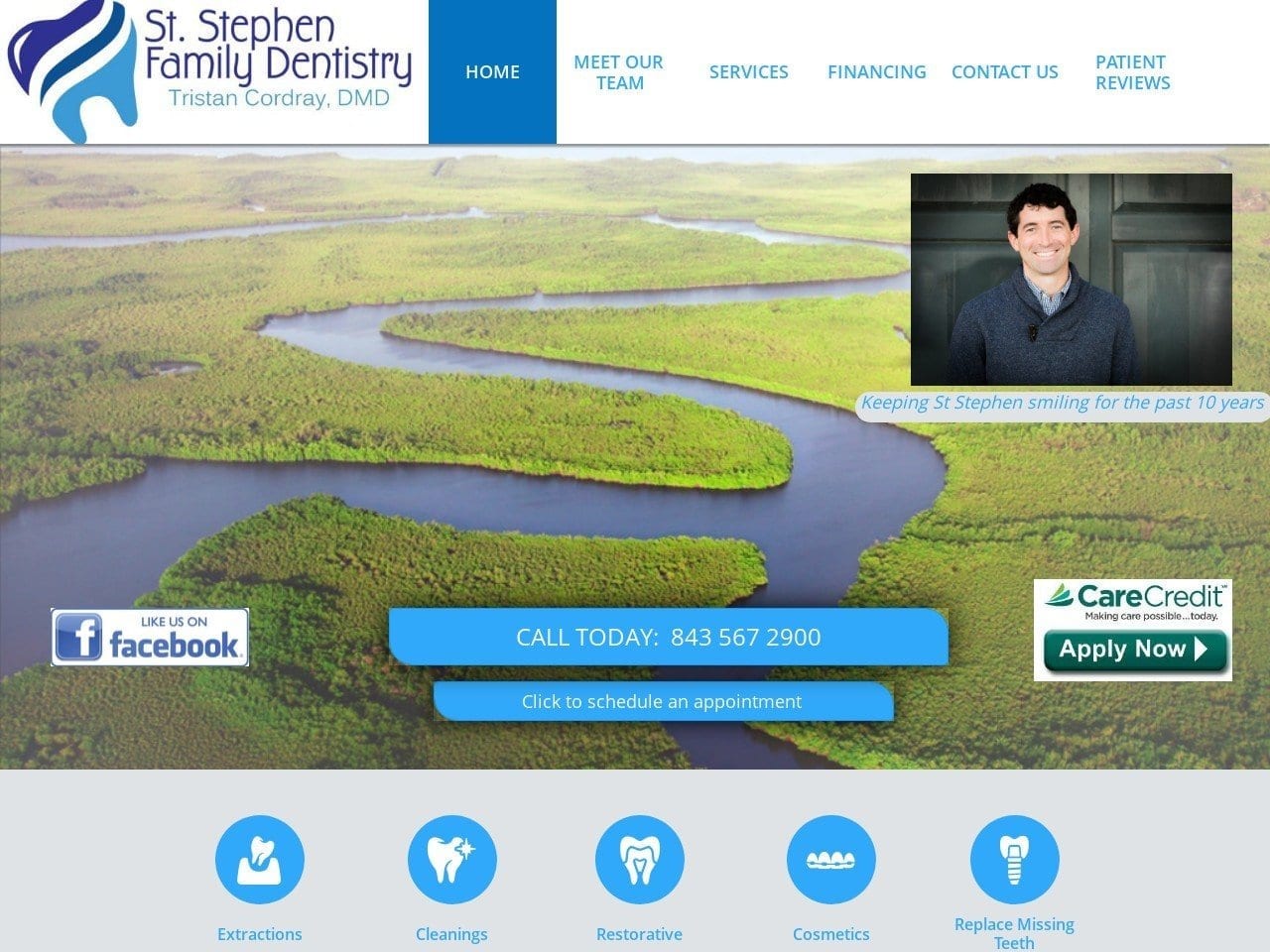Cordray Tristan DDS Website Screenshot from ststephenfamilydentistry.com