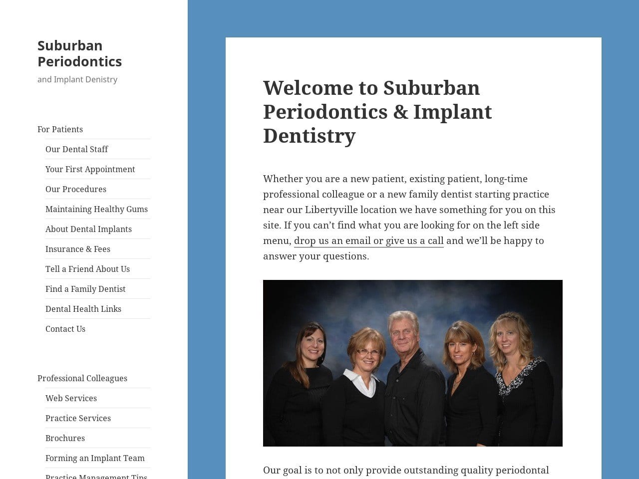 Suburban Periodontics Website Screenshot from suburbanperiodontics.com