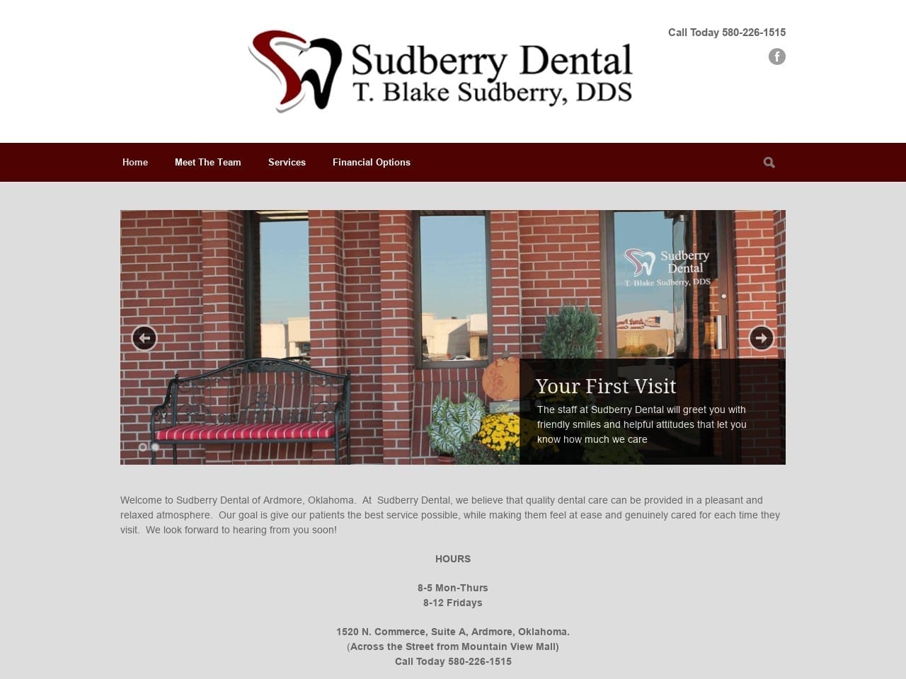 Sudberry Dental Website Screenshot from sudberrydental.com