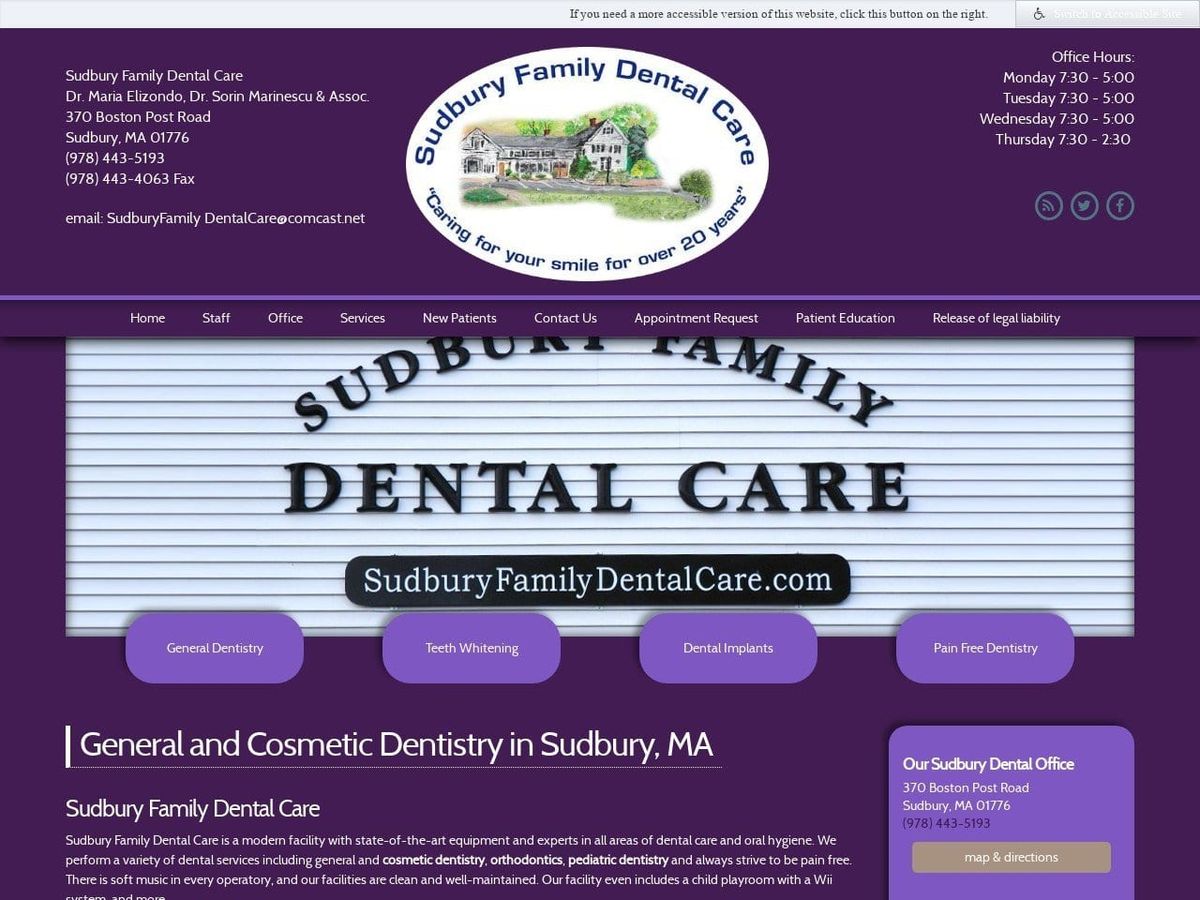 Mirigian Aram DMD Website Screenshot from sudburyfamilydentalcare.com