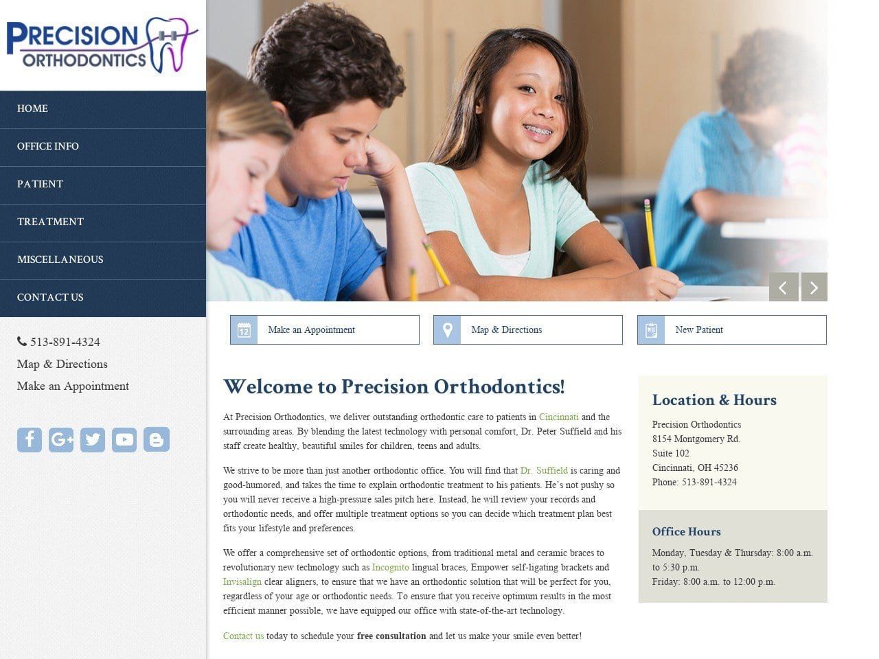 Suffield Orthodontics Website Screenshot from suffieldorthodontics.com
