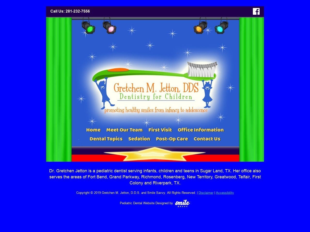 Dentist Website Screenshot from sugarlandkidsteeth.com