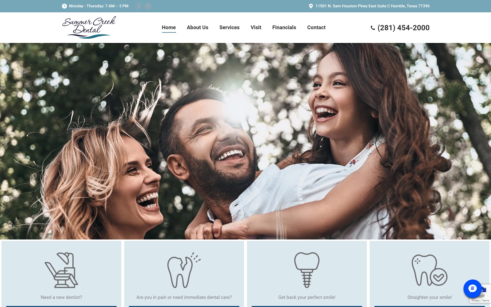 summercreekdental.com screenshot