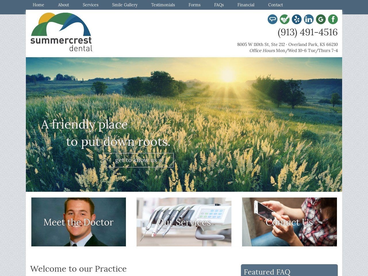 Summercrest Dental Website Screenshot from summercrestdental.com