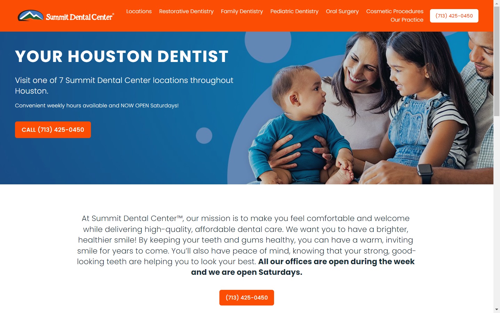 summitdentalcenter.com screenshot