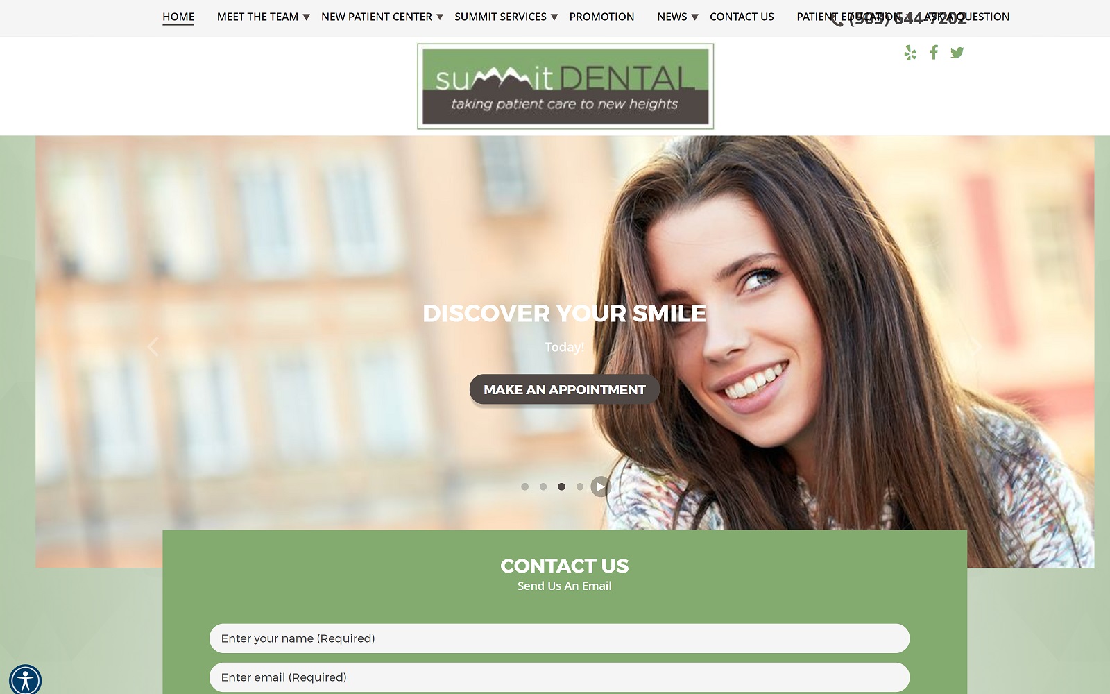 summitdentalhealth.com screenshot