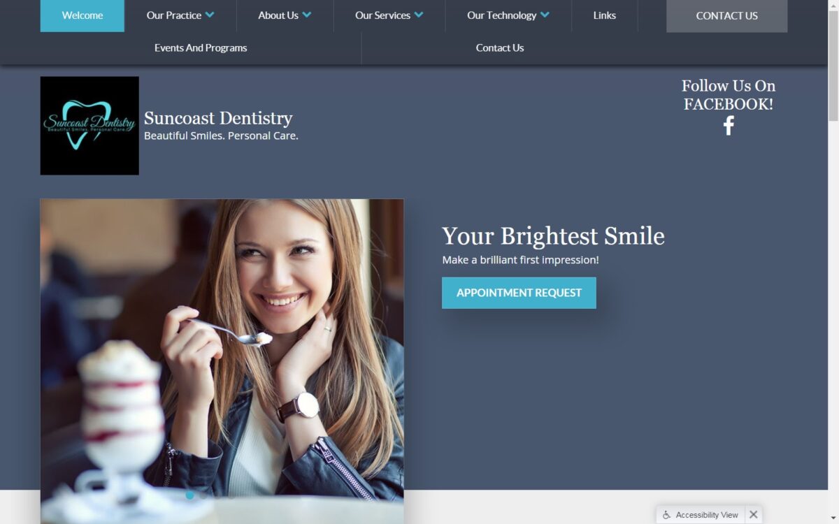 suncoastdentistryparrish.com screenshot