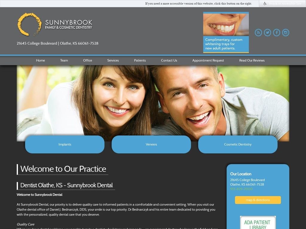 Sunnybrook Dental Daniel Bednarczyk DDS Website Screenshot from sunnybrookdental.com