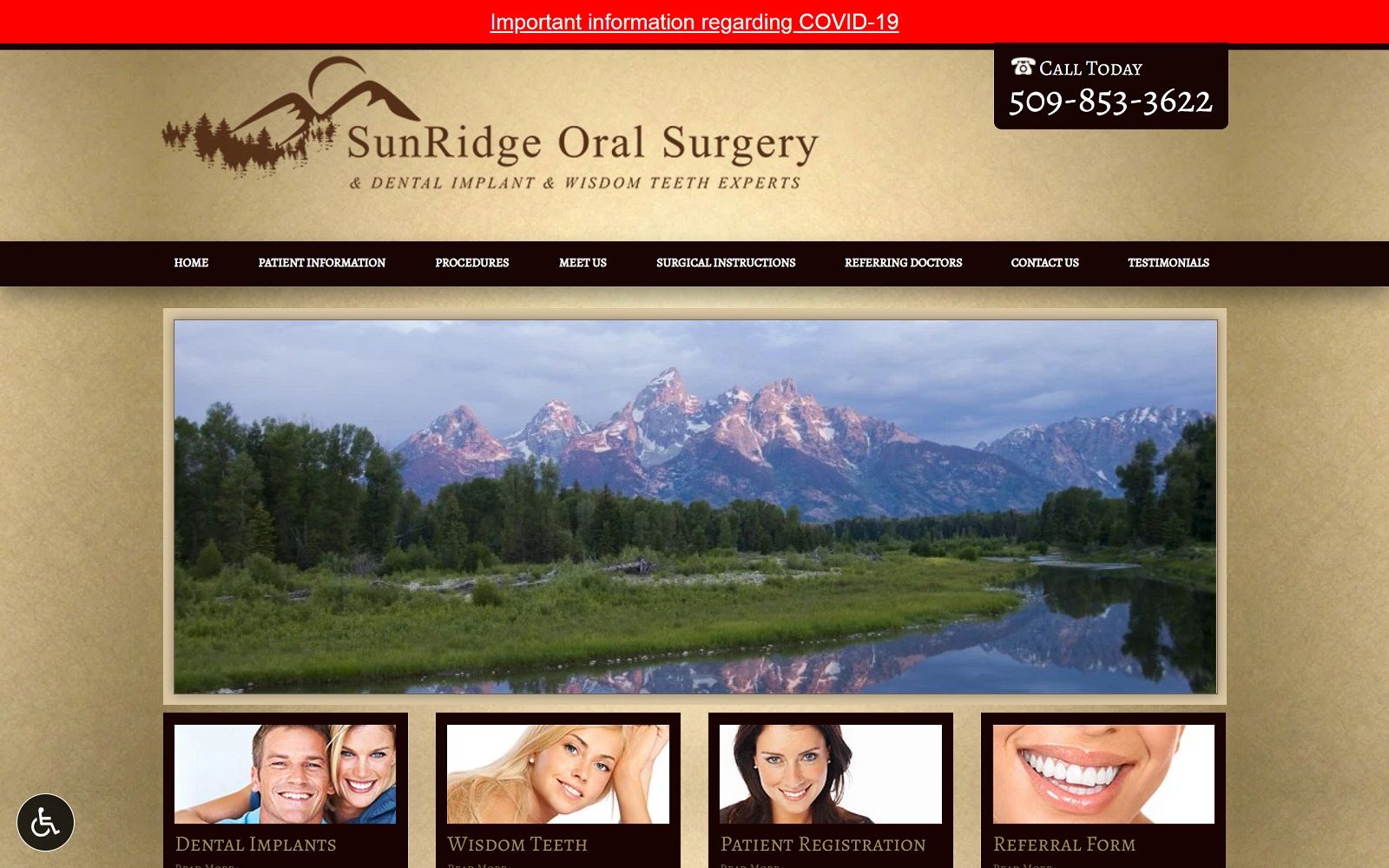 sunridgeoralsurgery.com screenshot