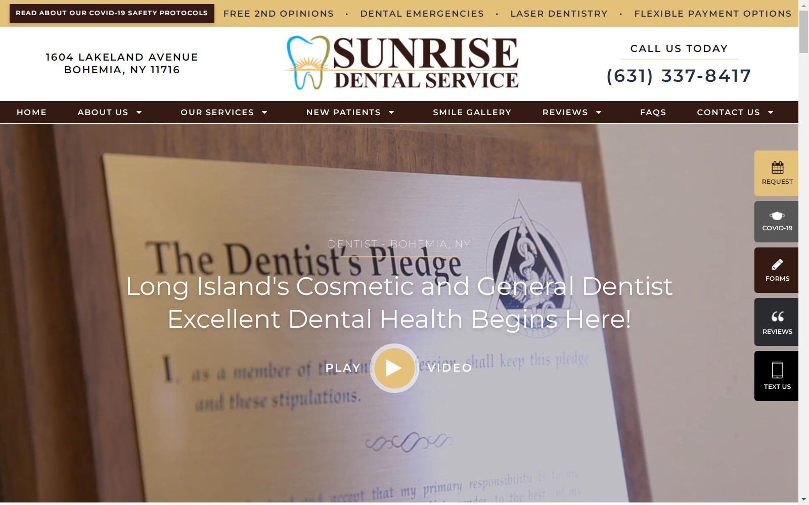 sunrisedentalservice.com screenshot