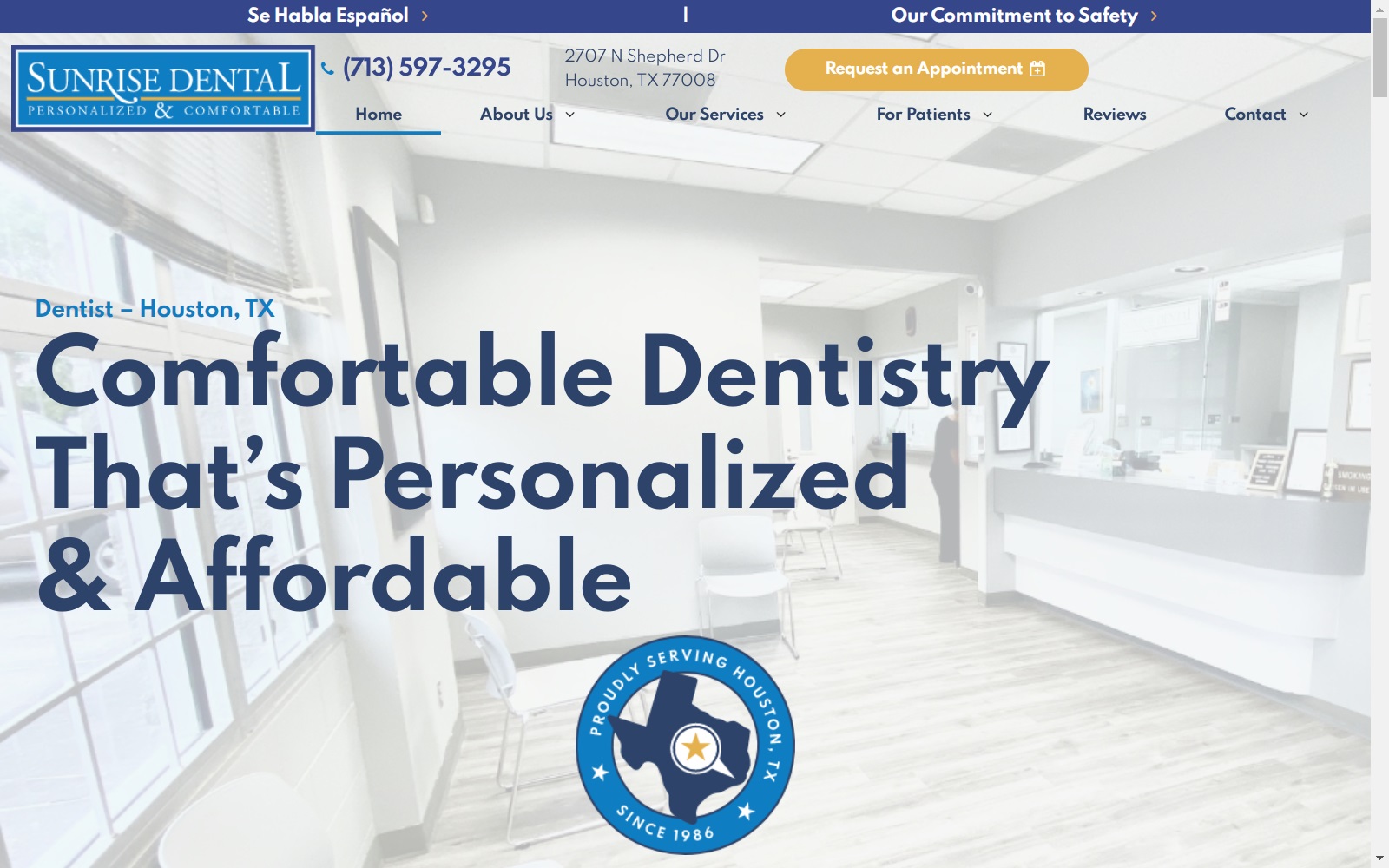 sunrisedentalsmile.com screenshot