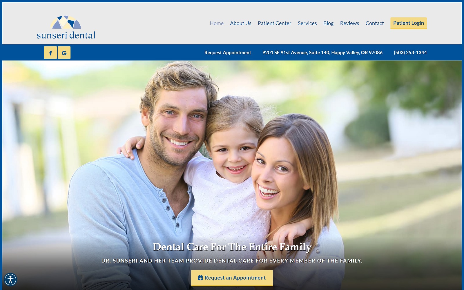 sunseridental.com screenshot