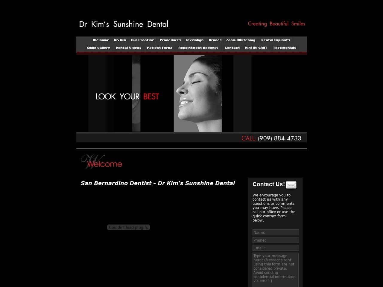 Sunshine Dental Group Website Screenshot from sunshinedentalclinic.com