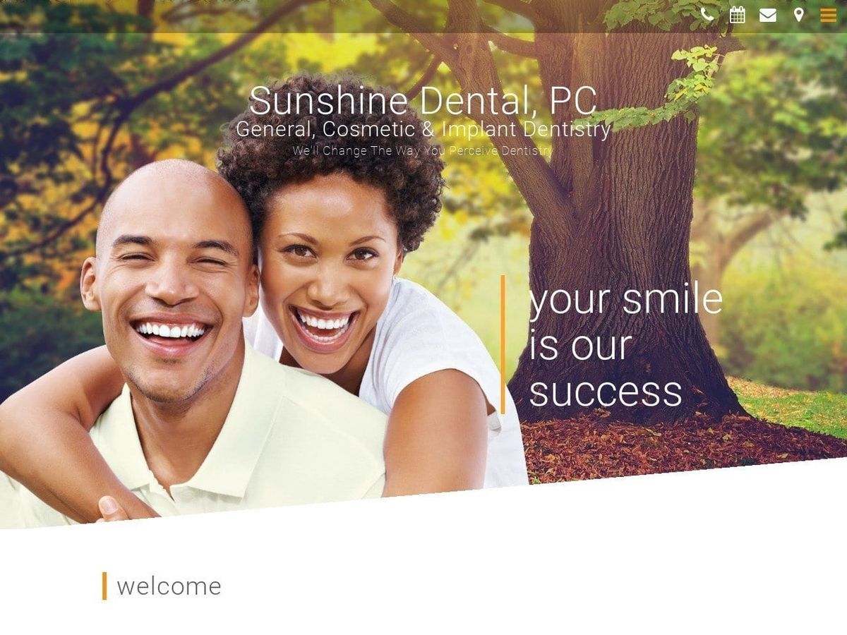 Sunshine Dental Ny Website Screenshot from sunshinedentalny.com