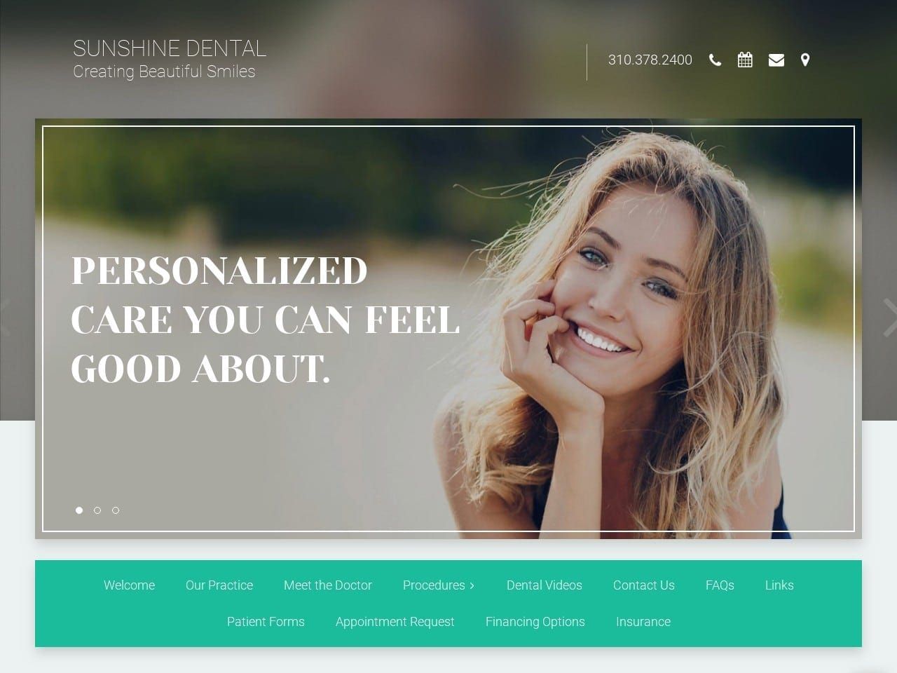 Sunshine Dental Torrance Website Screenshot from sunshinedentaltorrance.com