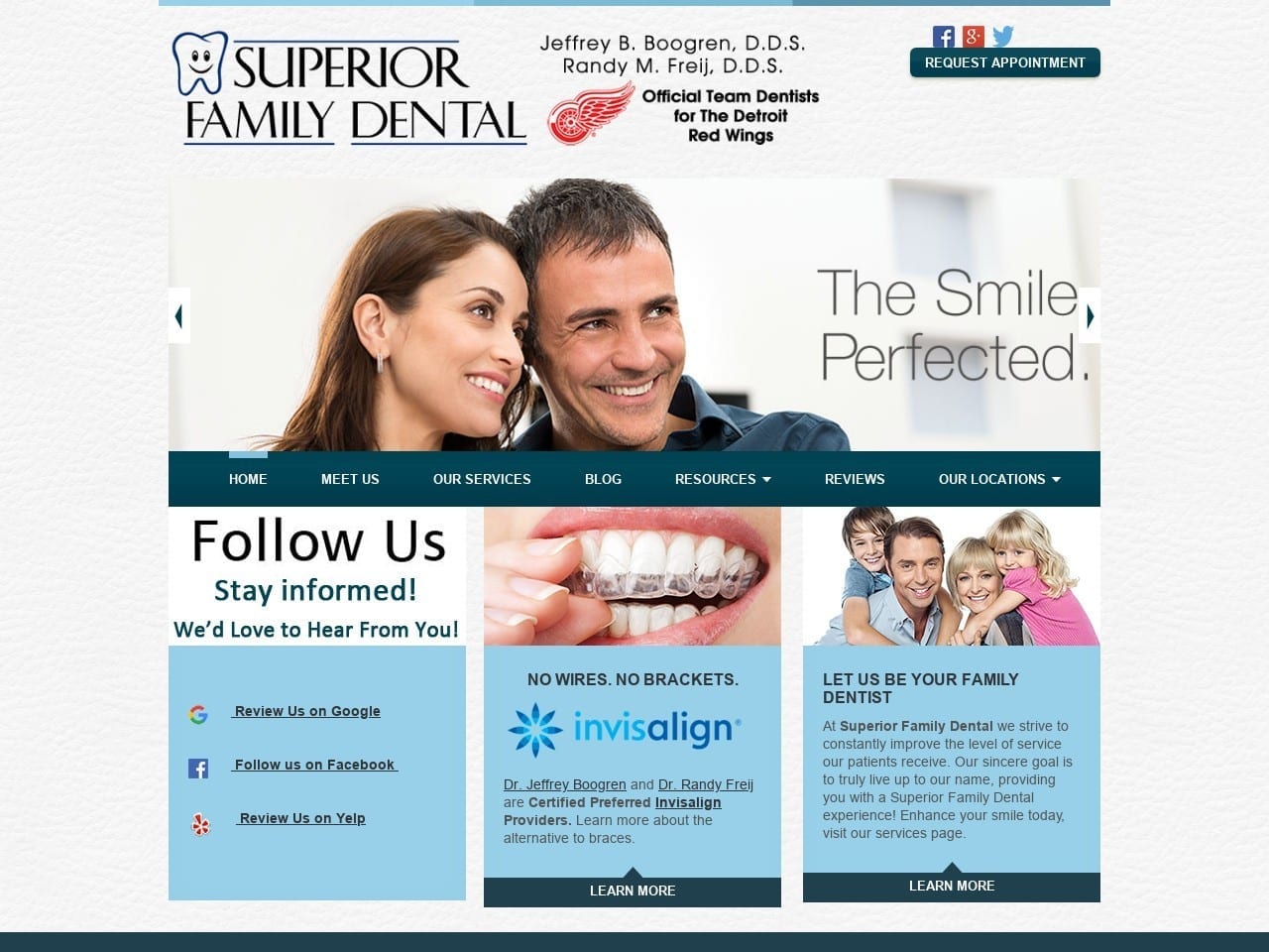 Superior Family Dental Website Screenshot from superiorfamilydental.com