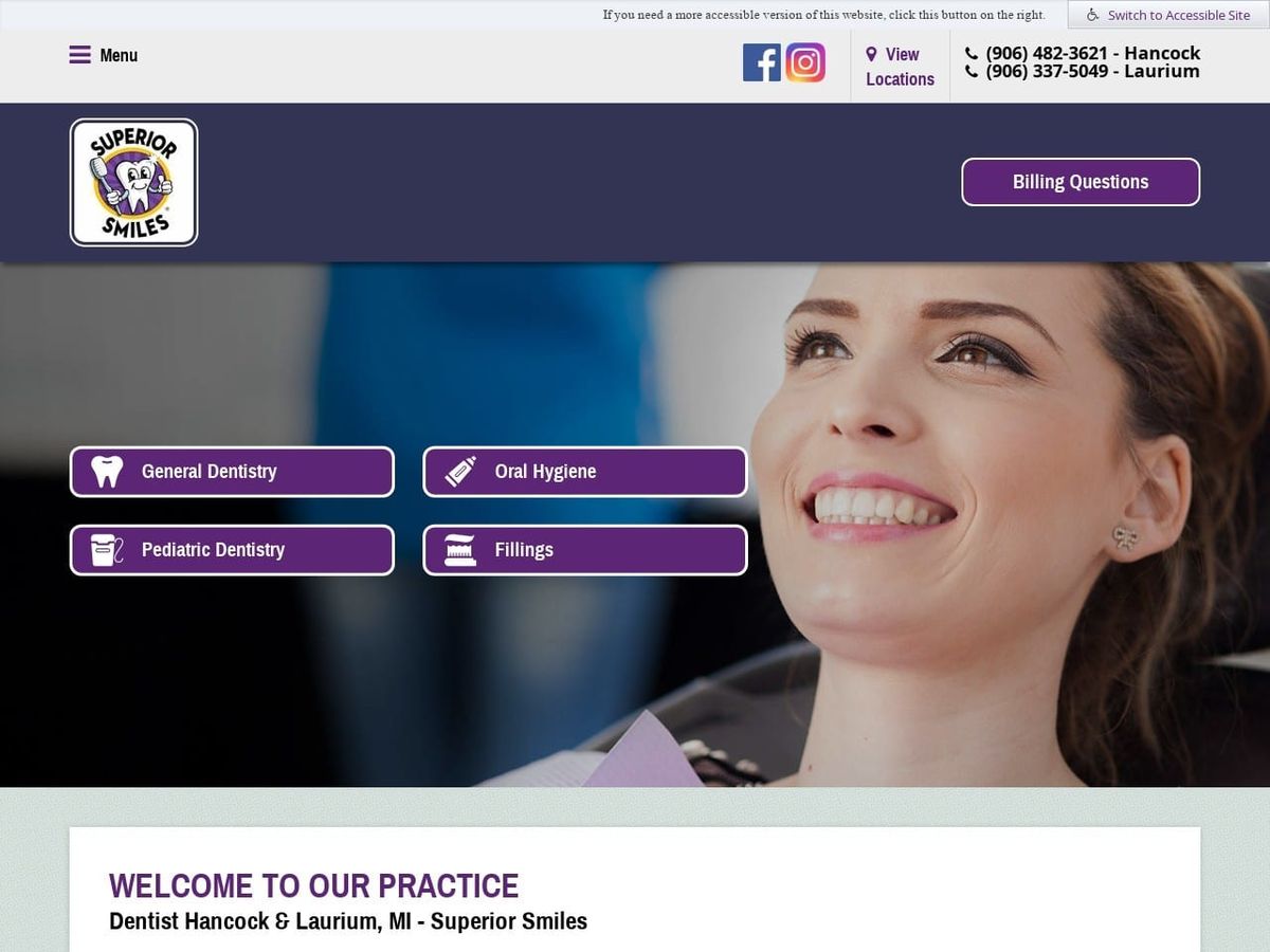 Superior Smiles Website Screenshot from superiorsmilesdental.com