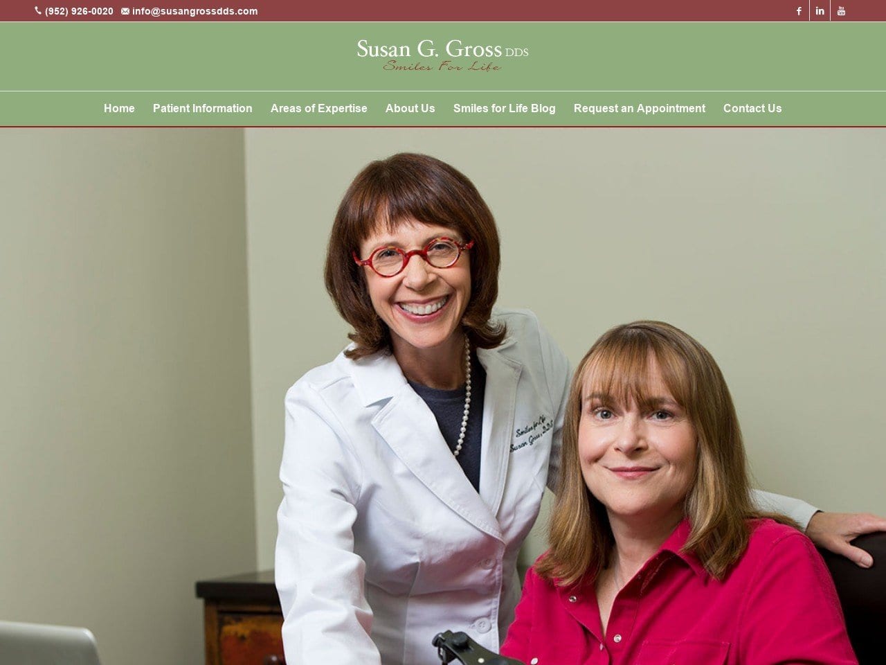 Susan G. Gross DDS PA Website Screenshot from susangrossdds.com