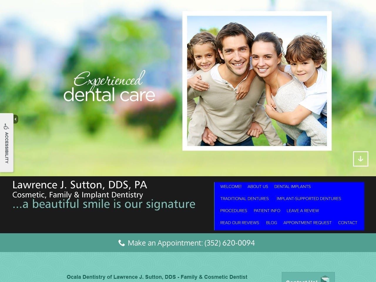 Sutton Dentistry Website Screenshot from suttondentistry.com