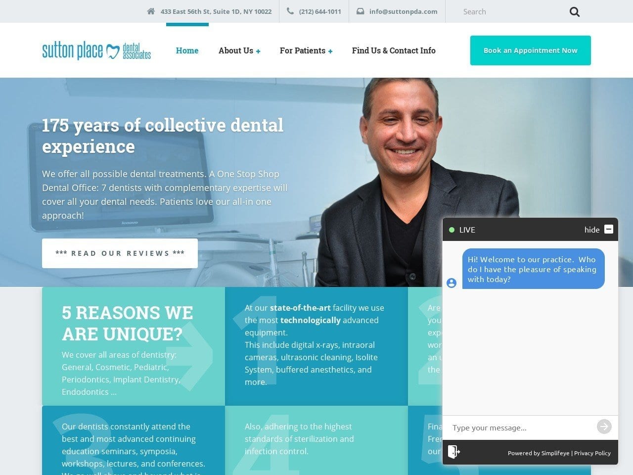 Sutton Place Dental Associates Website Screenshot from suttonpda.com