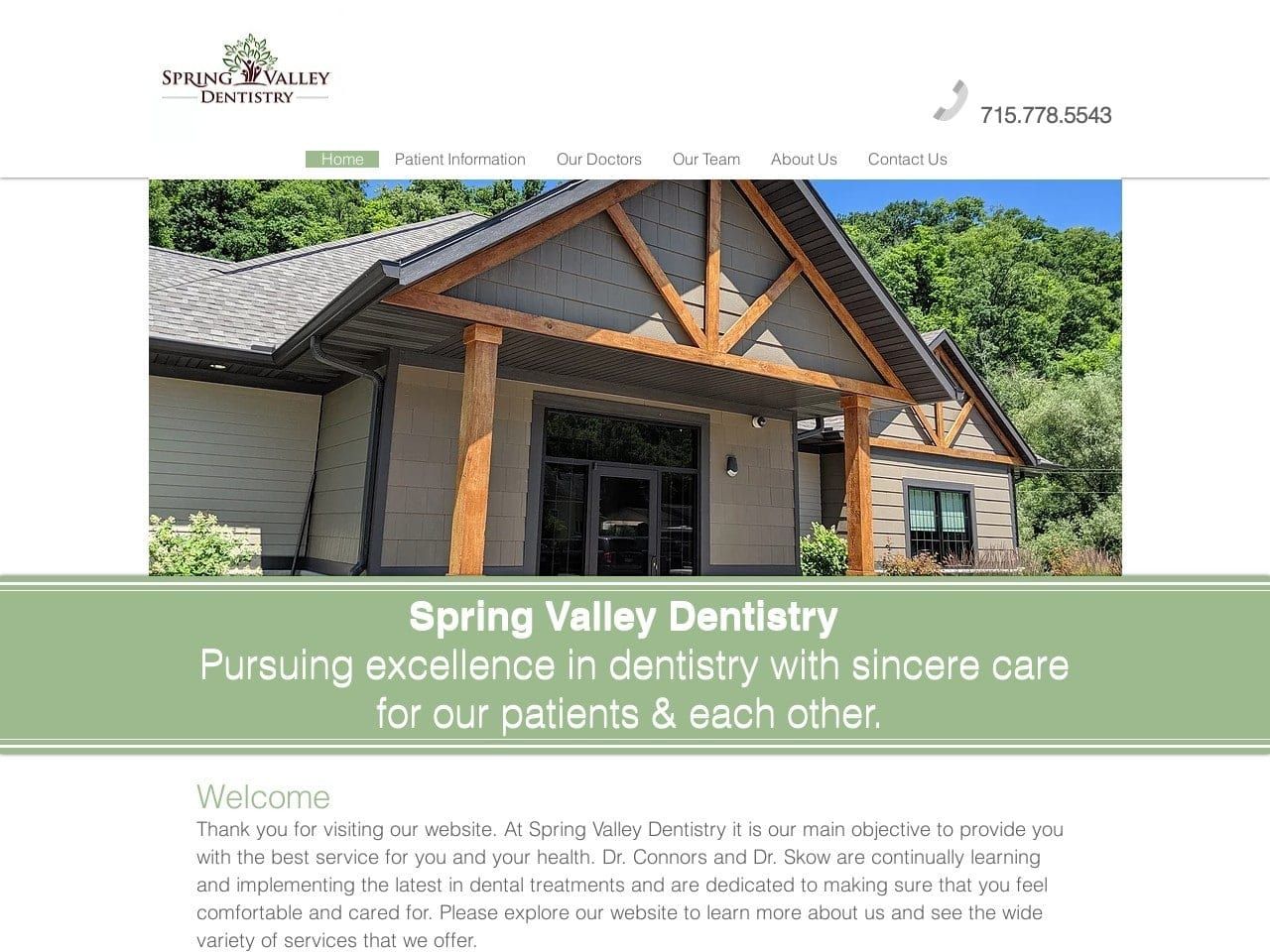 Spring Valley Dental Website Screenshot from svdentistry.com