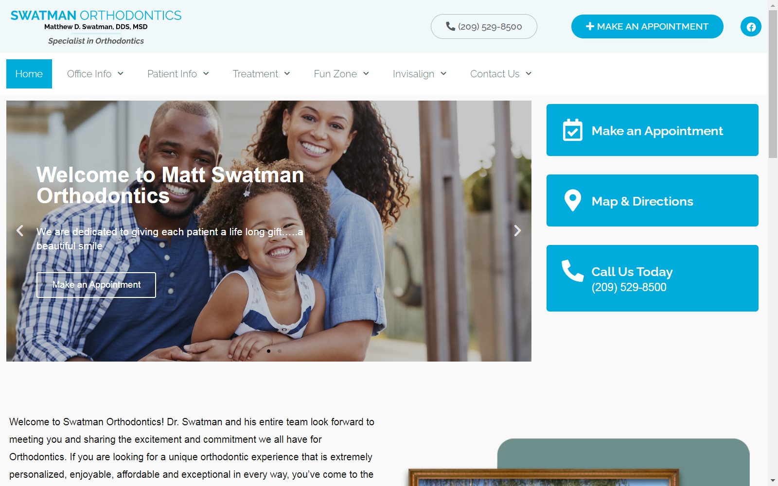 swatmanorthodontics.com screenshot