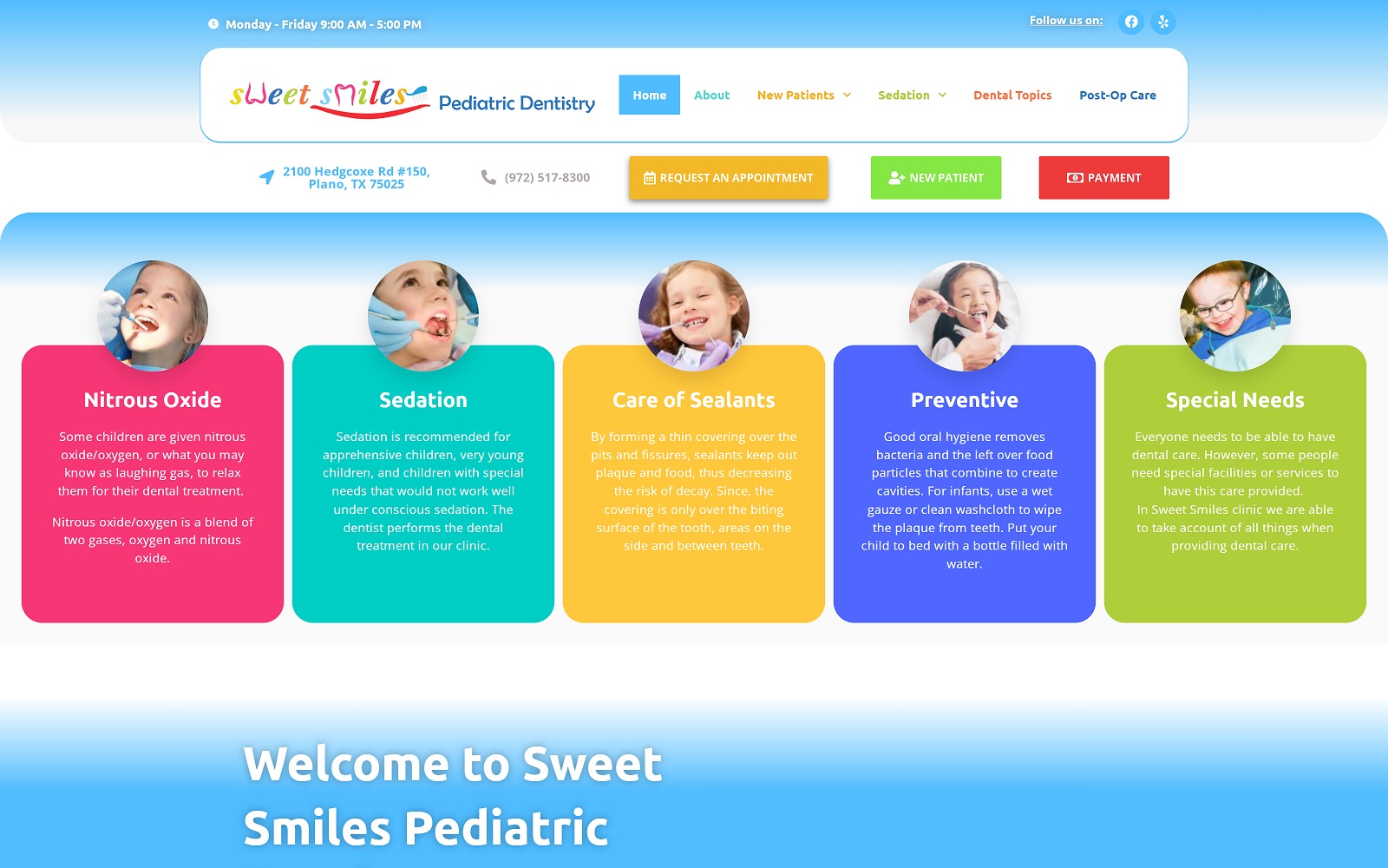 sweetsmiles4kids.com screenshot